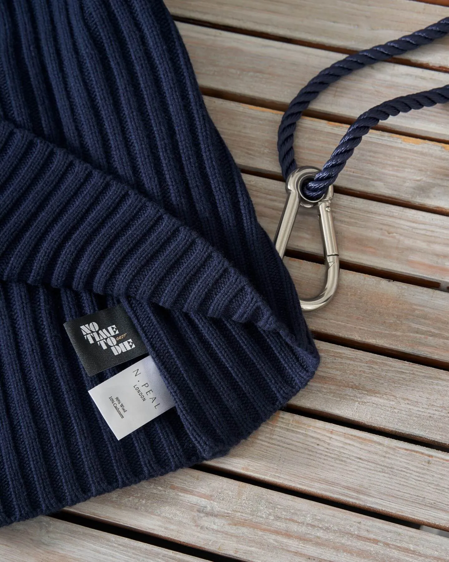 007 Ribbed Army Sweater Navy Blue