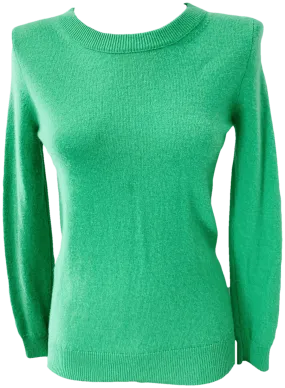 00's Green Crew Neck Cashmere Sweater by Enzo M