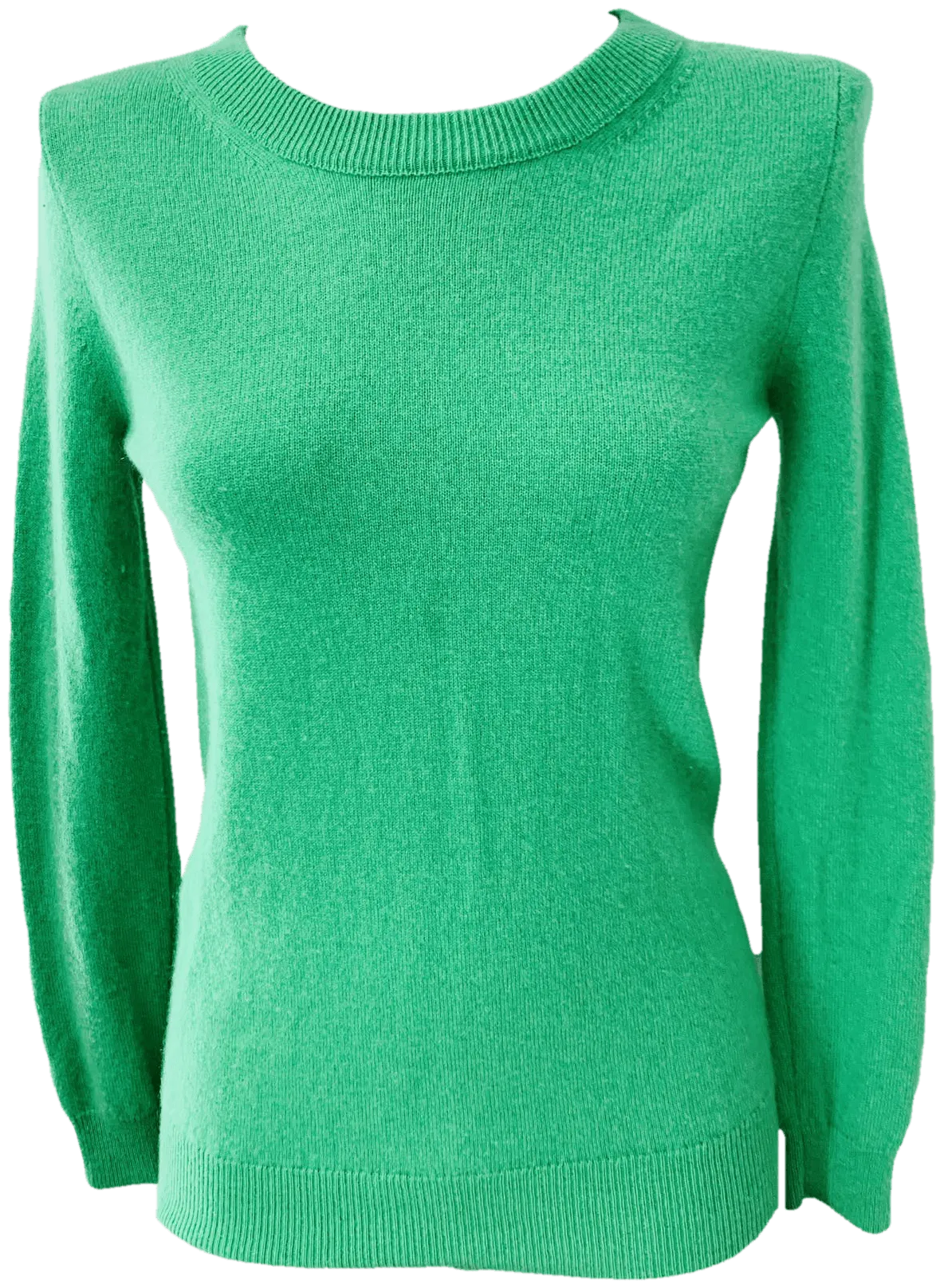 00's Green Crew Neck Cashmere Sweater by Enzo M