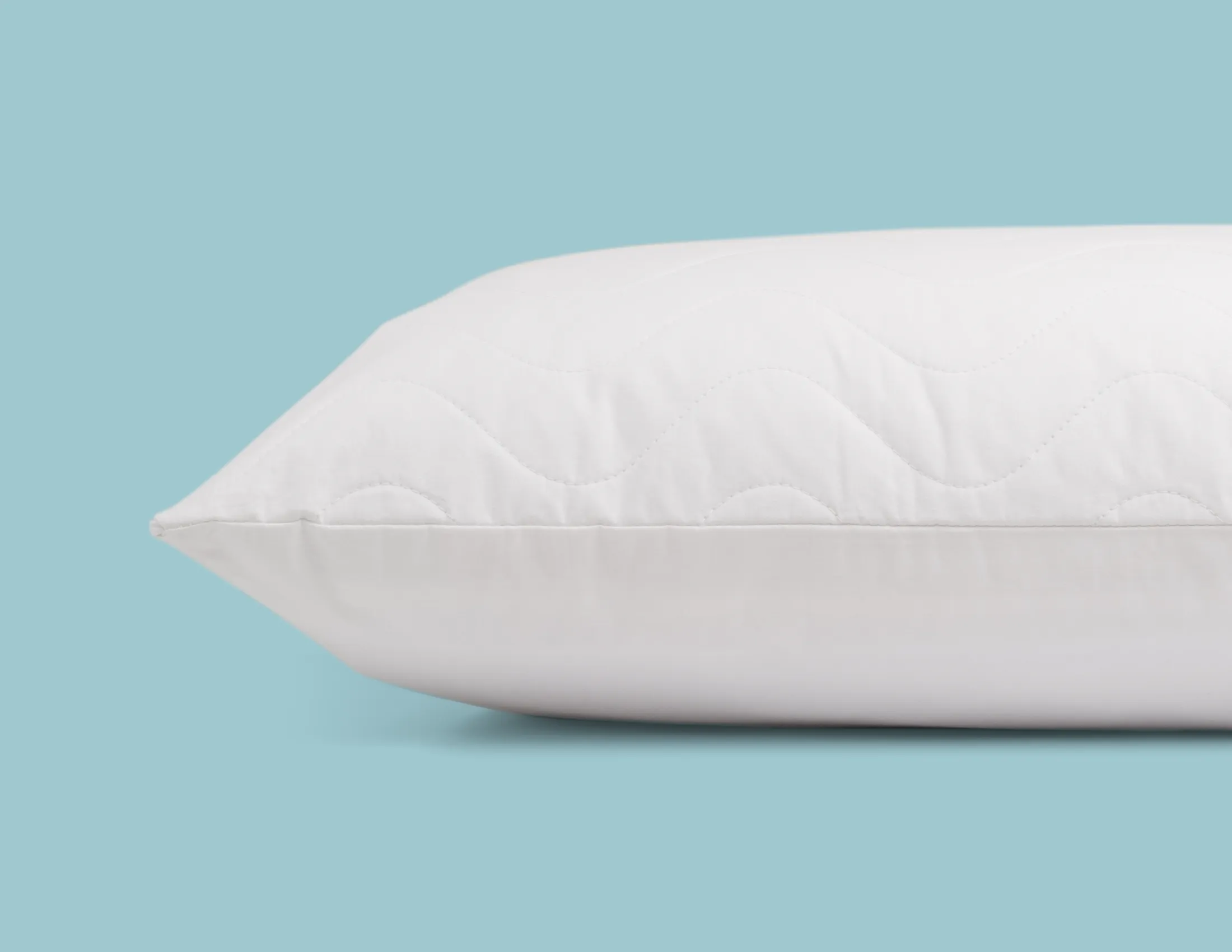 100% Cotton Quilted Pillow Protector - Give your water pillow an extra layer of comfort