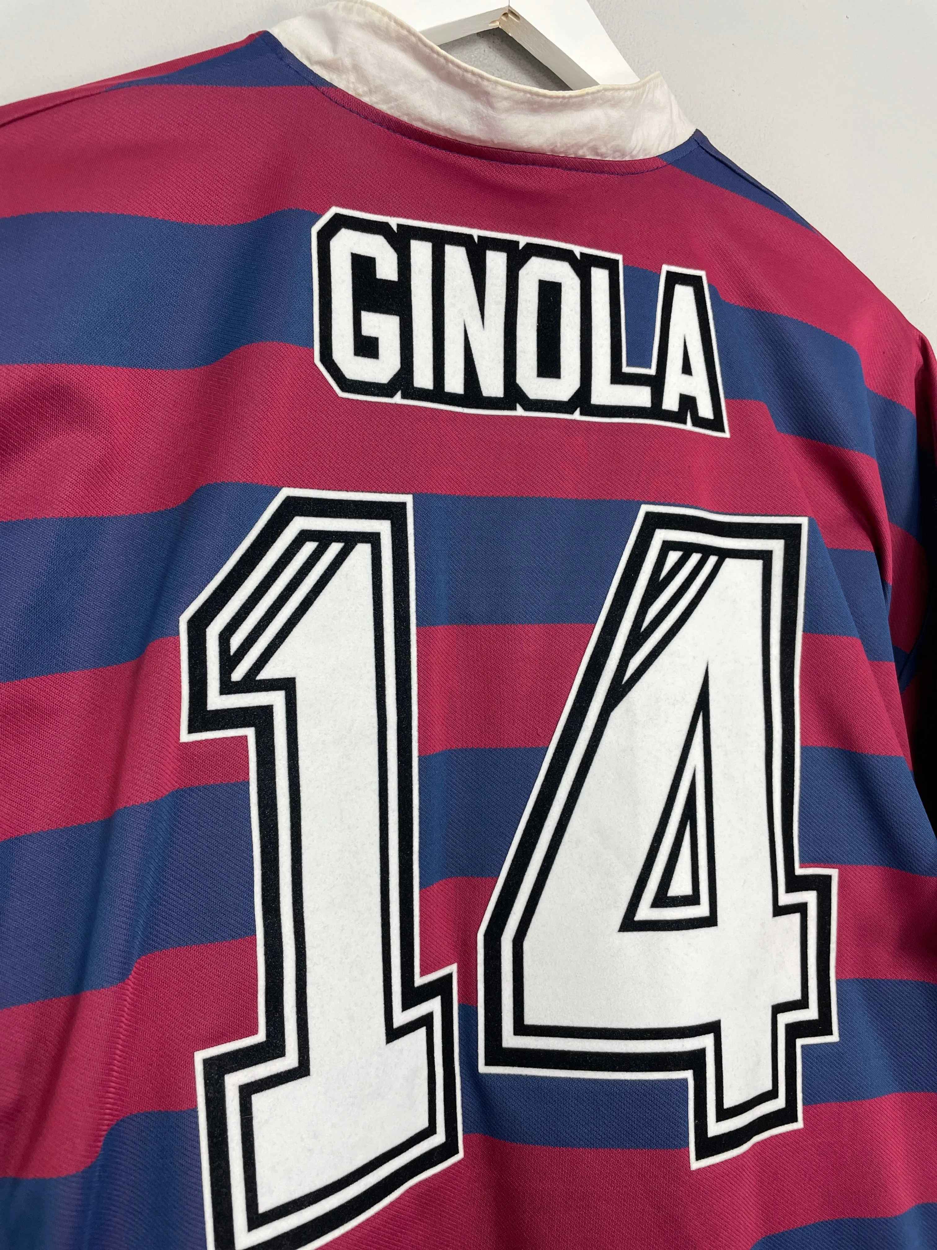 1995/96 NEWCASTLE UNITED GINOLA #14 AWAY SHIRT (L) ADIDAS