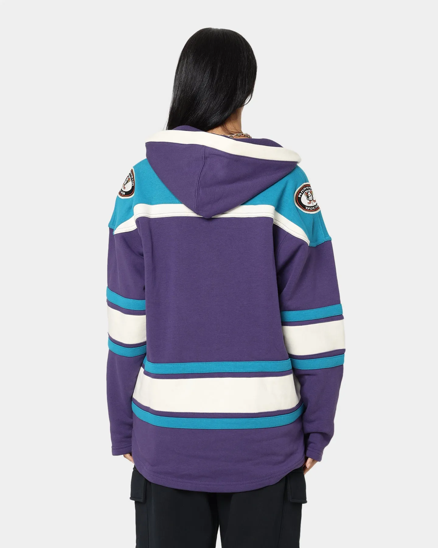 47 Brand Anaheim Ducks Lacer Hoodie Purple/Sharks Teal