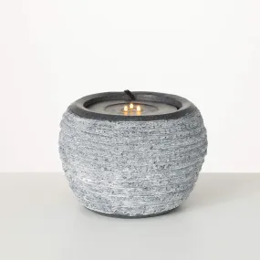 6.75"H Sullivans Textured Led Zen Fountain, Gray