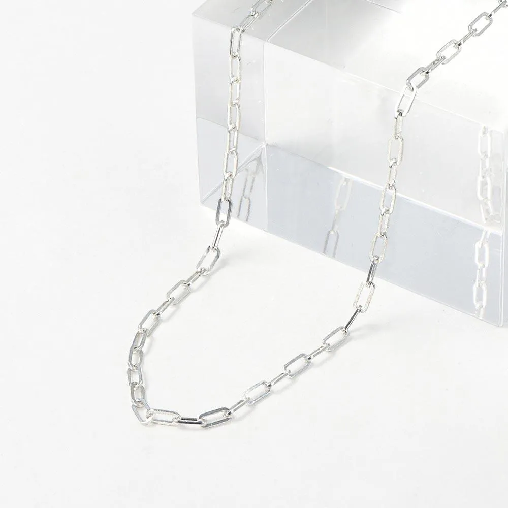 925 Silver Oval Chain  Necklace