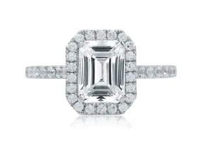 A. JAFFE Halo Engagement Ring