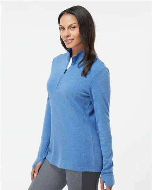 Adidas Ladies 3-Stripes Quarter-Zip Sweater