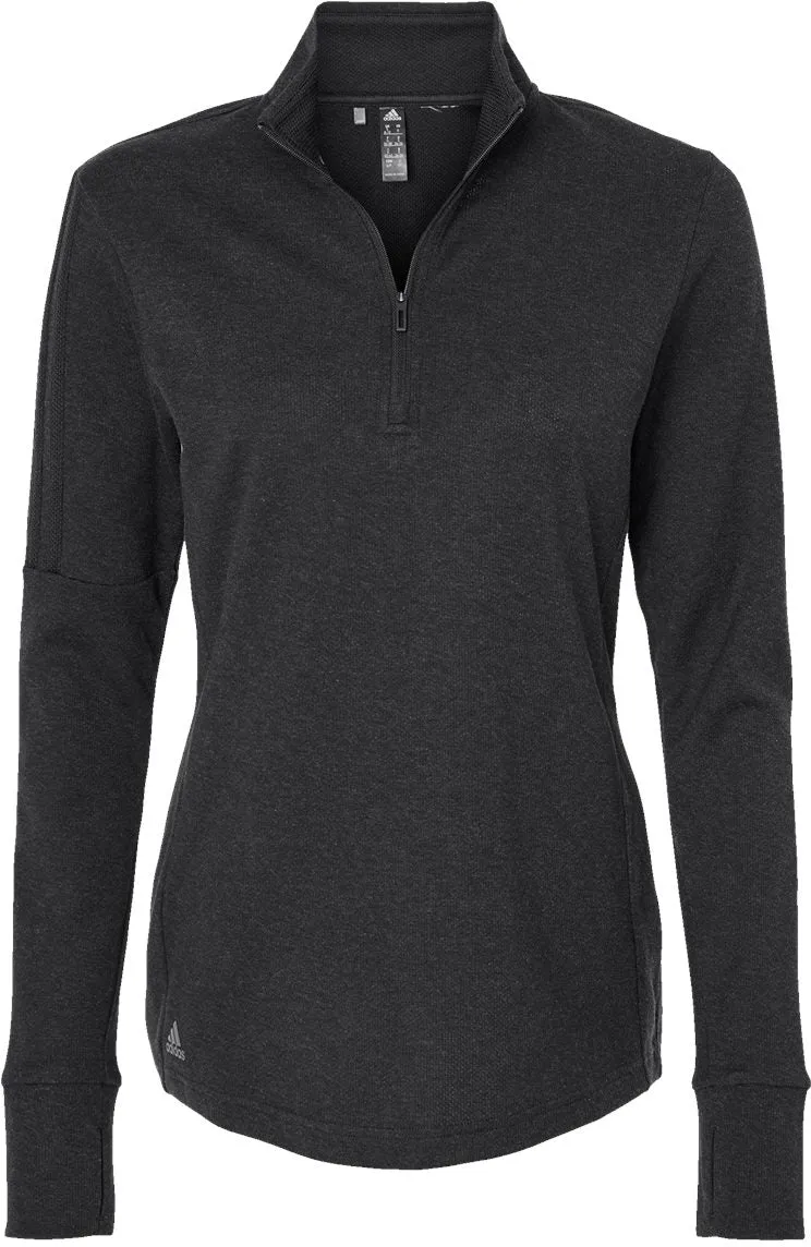 Adidas Ladies 3-Stripes Quarter-Zip Sweater