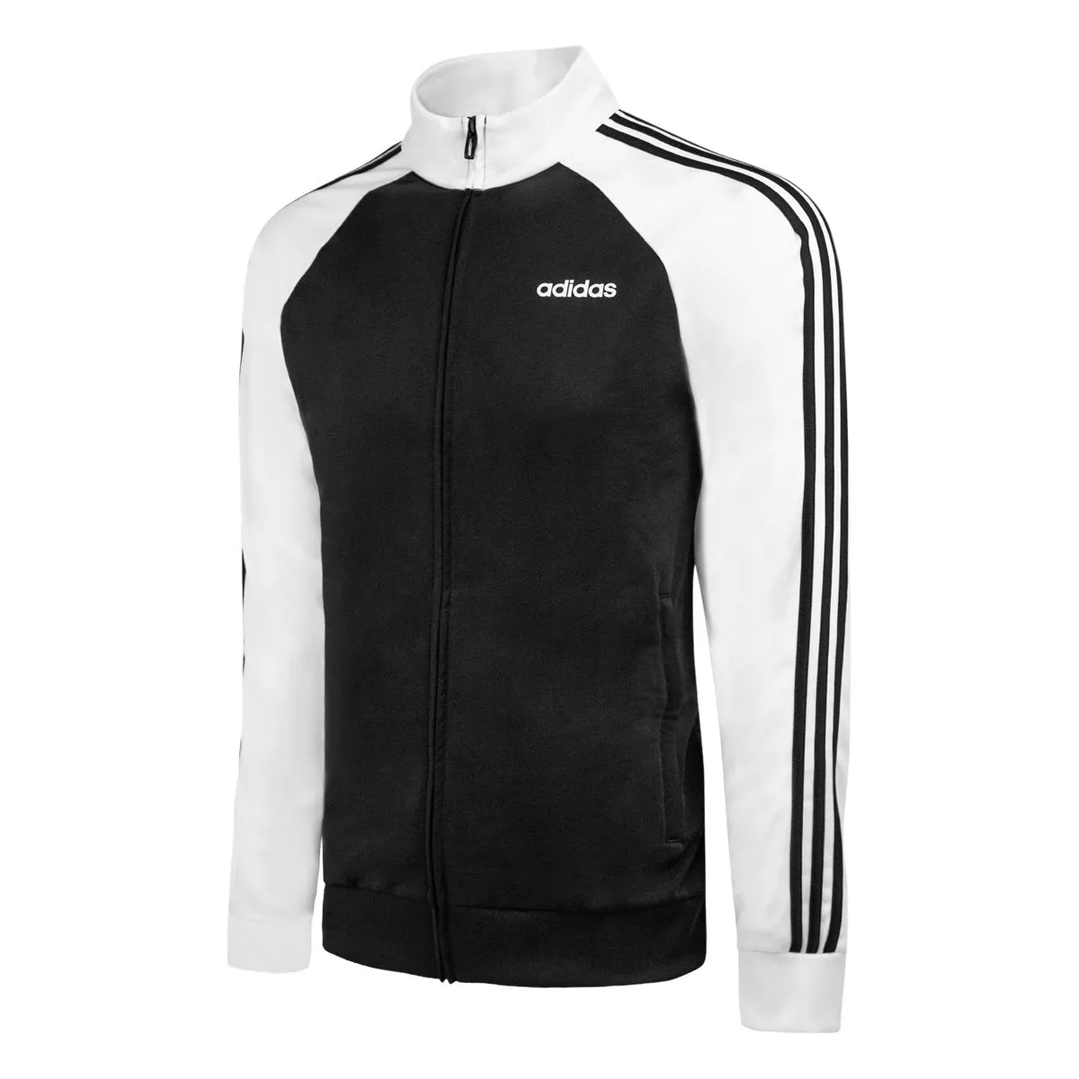 adidas Men's Essentials 3-Stripes Color Blocked Tricot Track Jacket