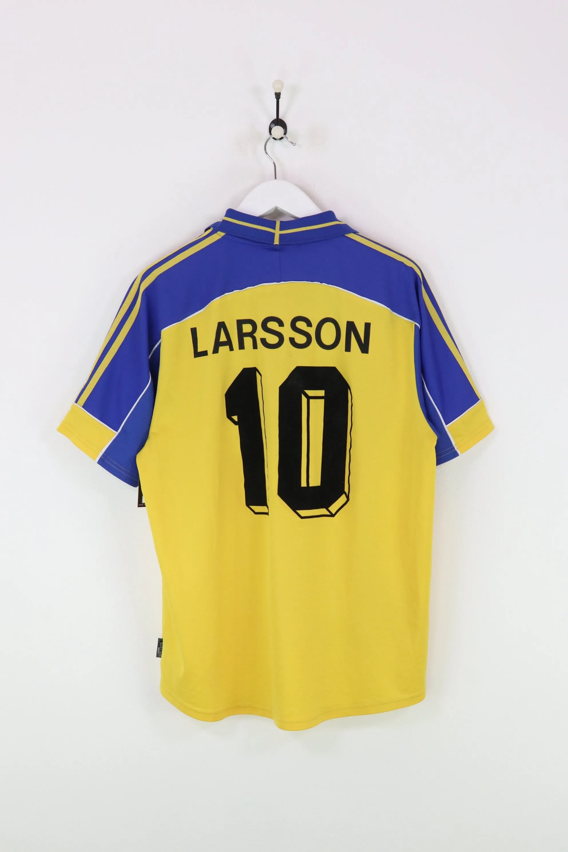 Adidas Sweden Henrik Larsson Football Shirt Yellow/Blue XL