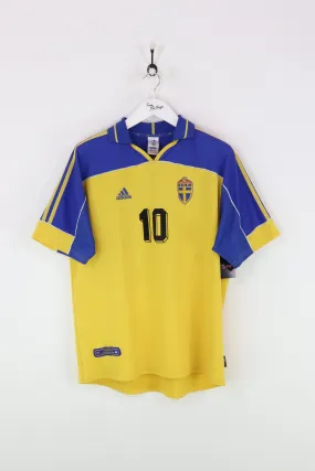 Adidas Sweden Henrik Larsson Football Shirt Yellow/Blue XL