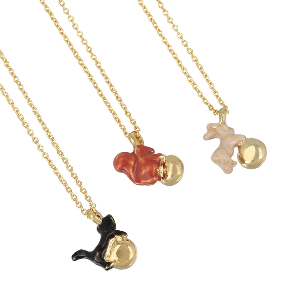 Animal Mascot Stone Necklace