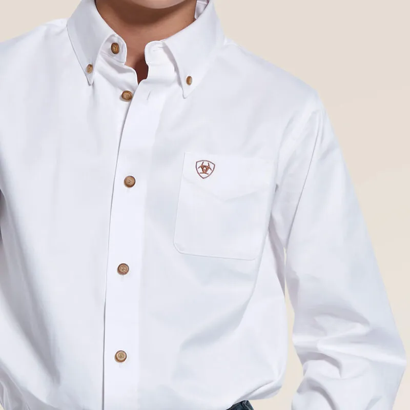 ARIAT SOLID TWILL CLASSIC FIT BOYS SHIRT STYLE 10030162