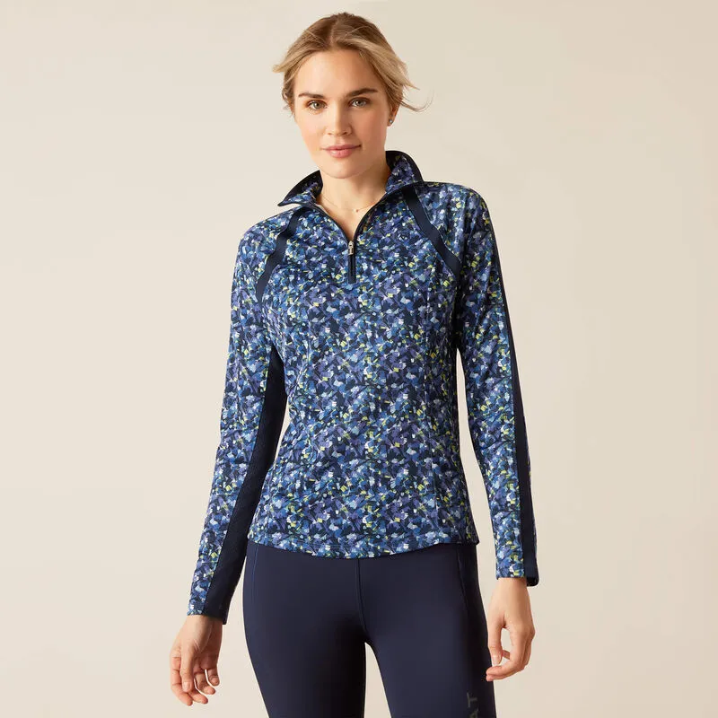 Ariat Women's Blue Scribble Sunstopper 3.0 Baselayer