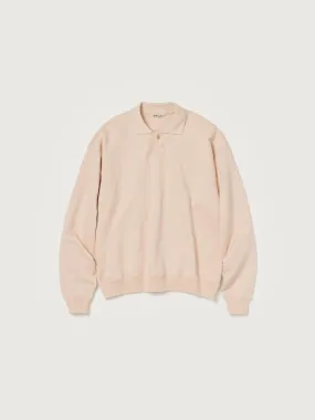 Auralee Pima Light Sweat Polo - Light Pink