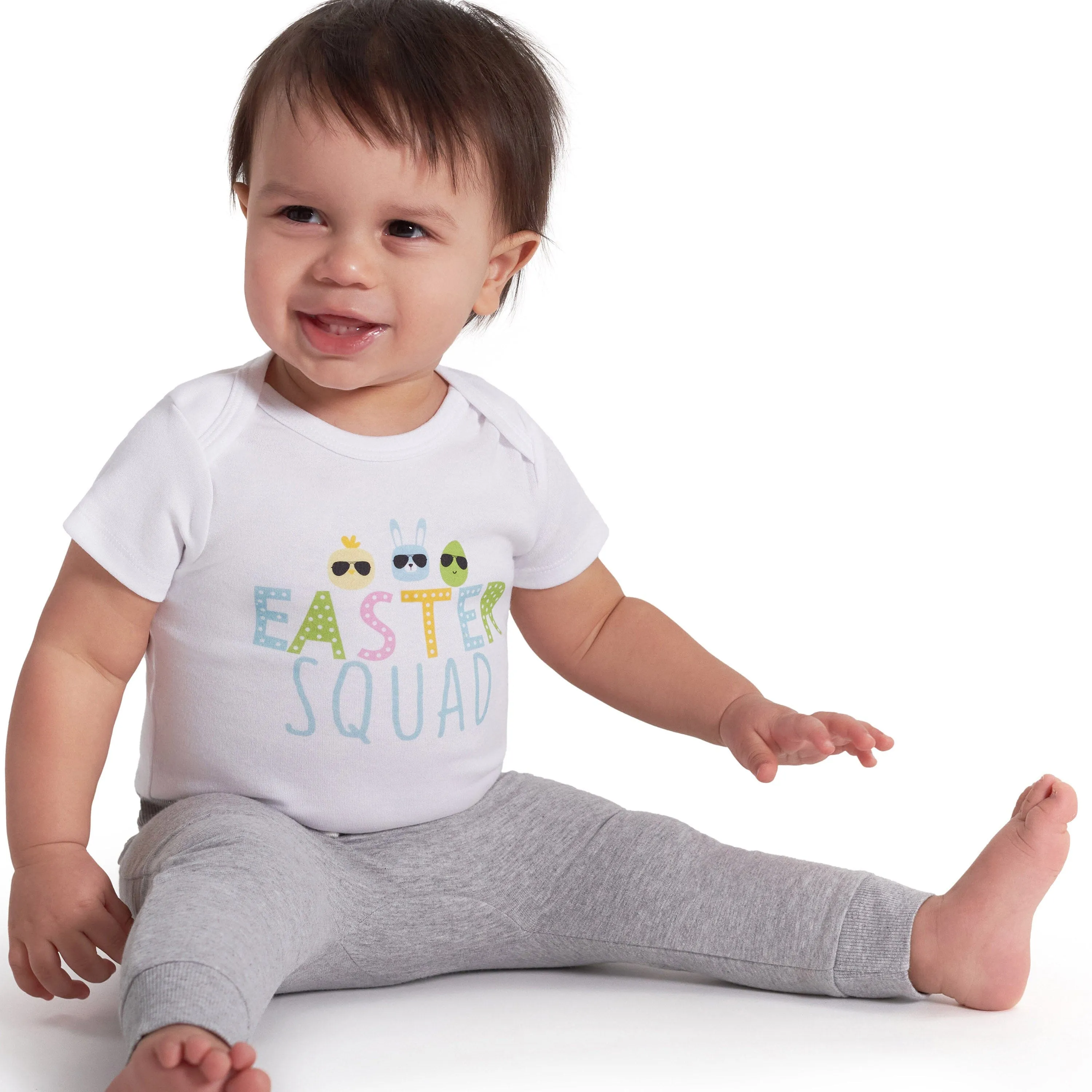 Baby Neutral "Easter Squad" Short Sleeve Onesies® Bodysuit