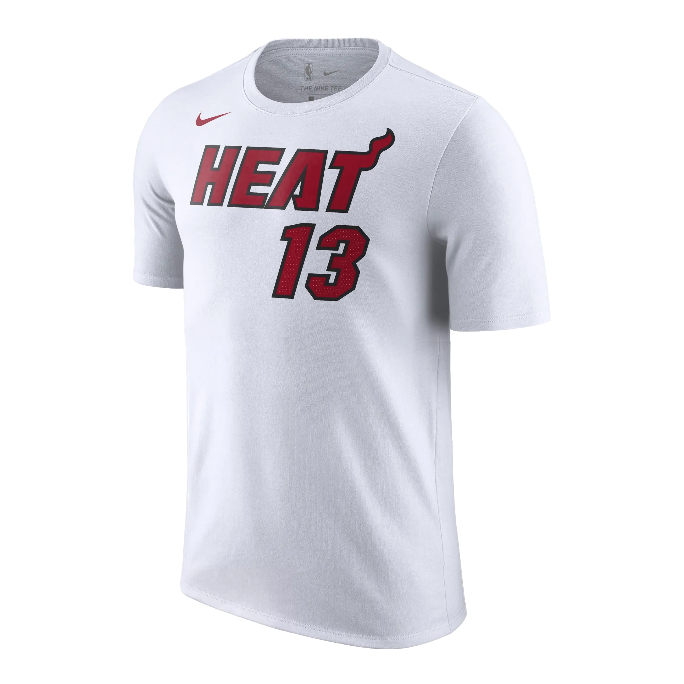 Bam Adebayo NIKE Miami HEAT Association White Name & Number Tee