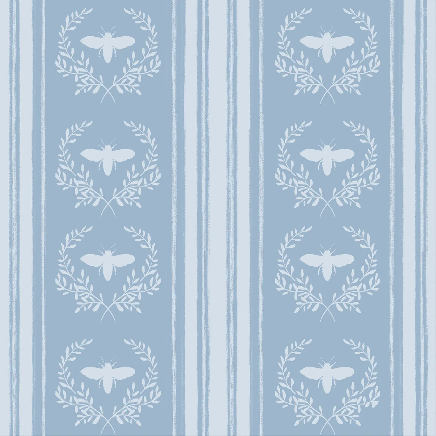 Bees and Blooms Pattern Style H, Wallpaper