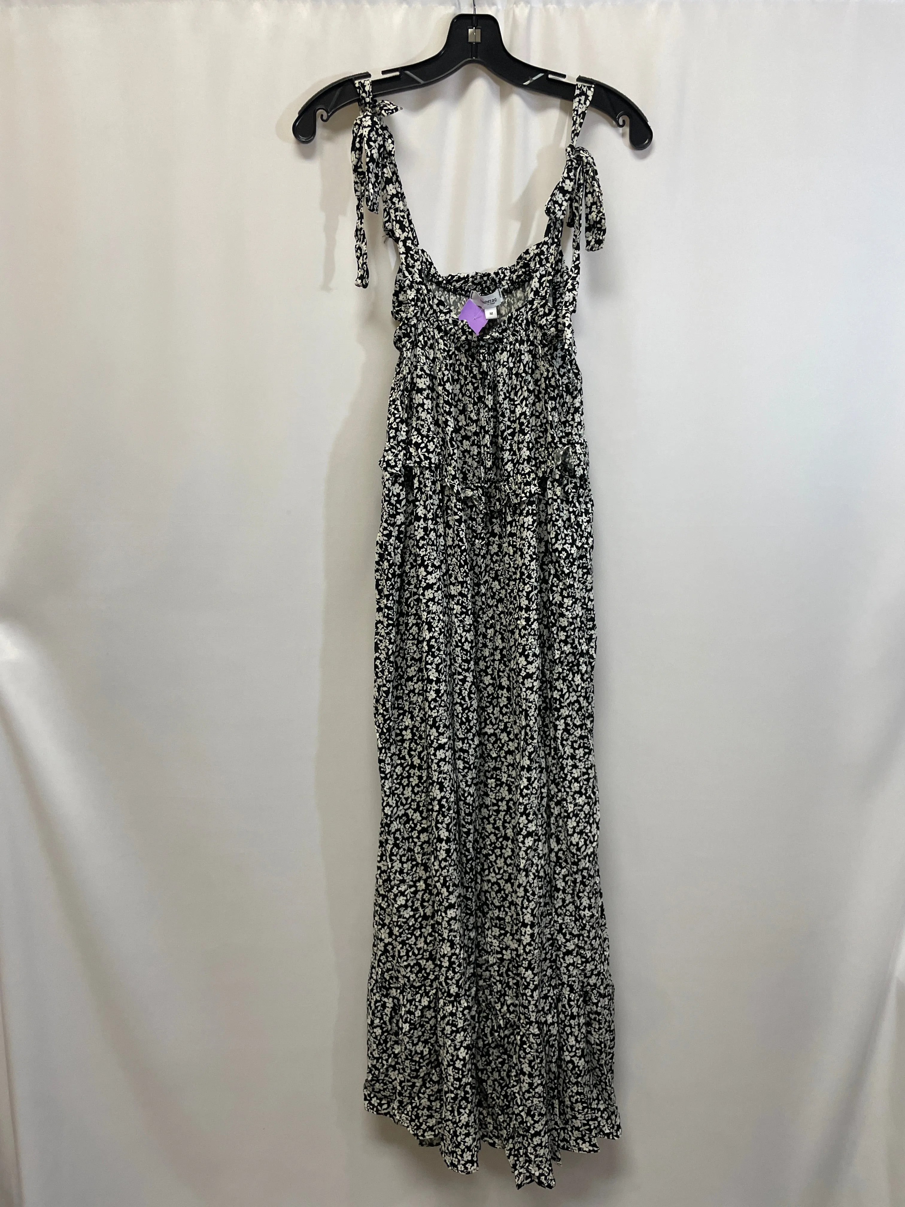 Black Dress Casual Maxi Clothes Mentor, Size M