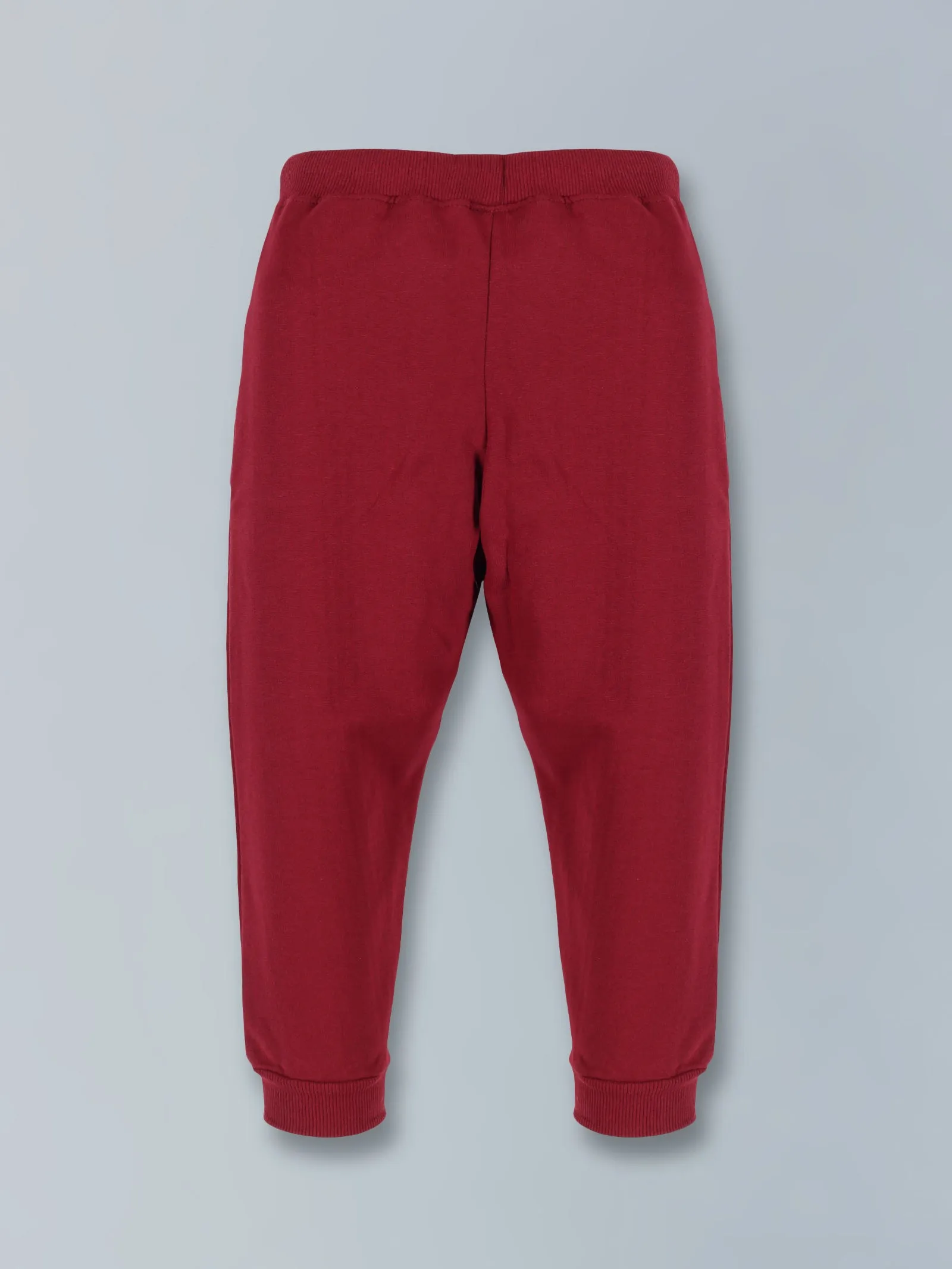 Boys Round Neck Sweatshirt & Solid Fleece Track Pant Set