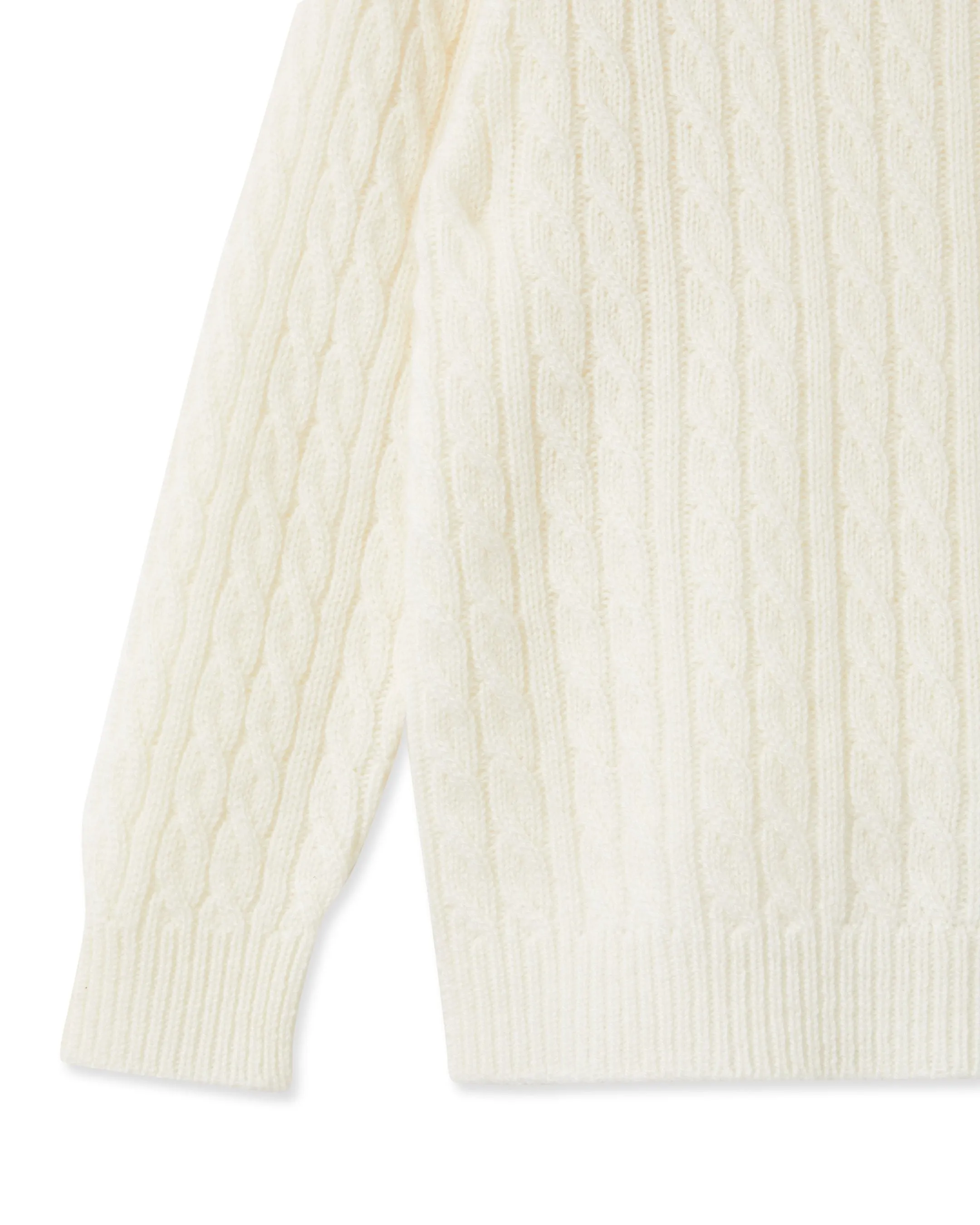 Cable Cashmere Sweater New Ivory White