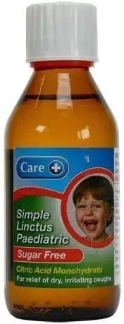 Care Simple Paediatric Linctus Sugar Free Cough medicine for kids 200ml