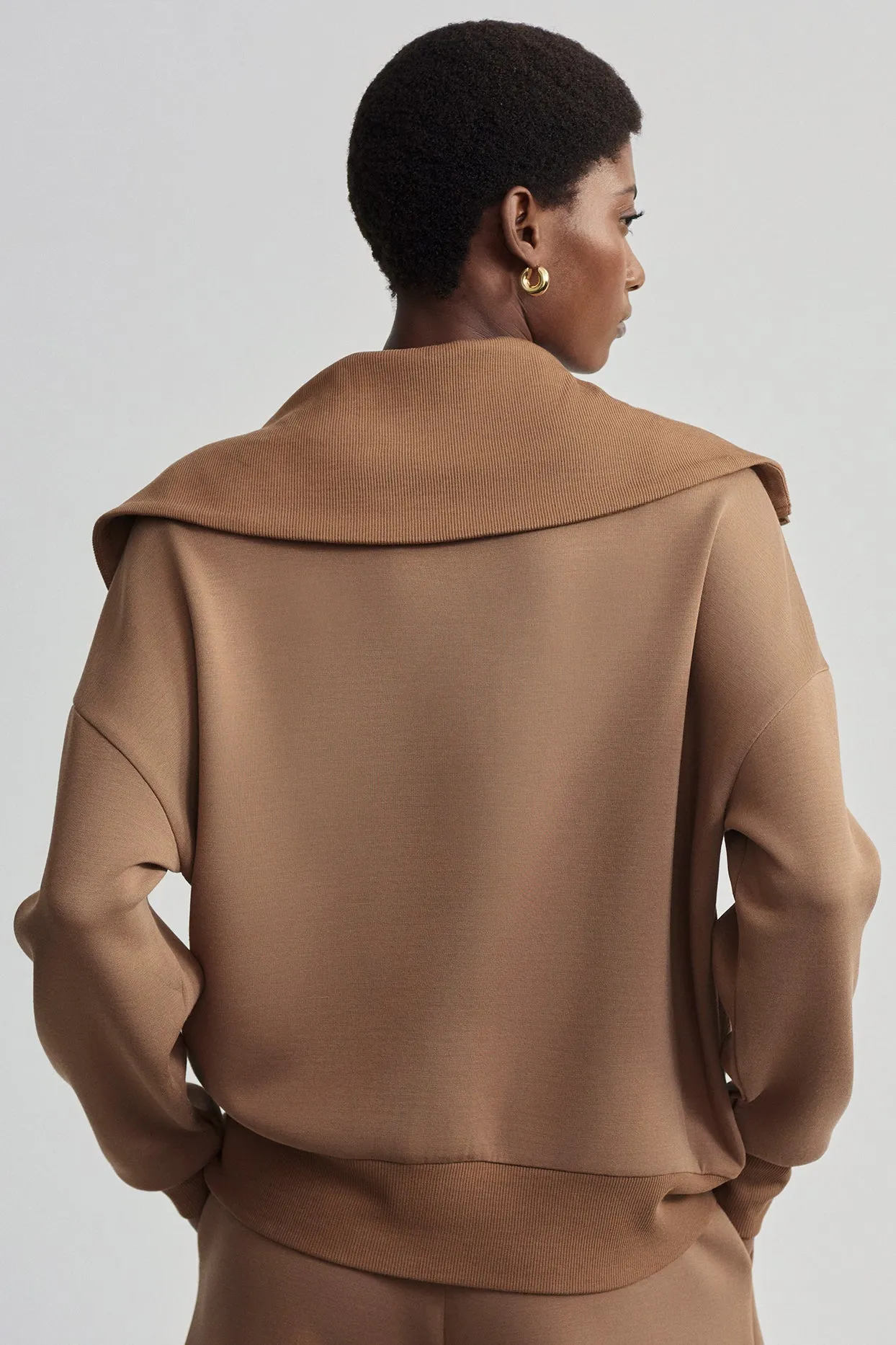 CATHERINE HALF ZIP GOLDEN BRONZE