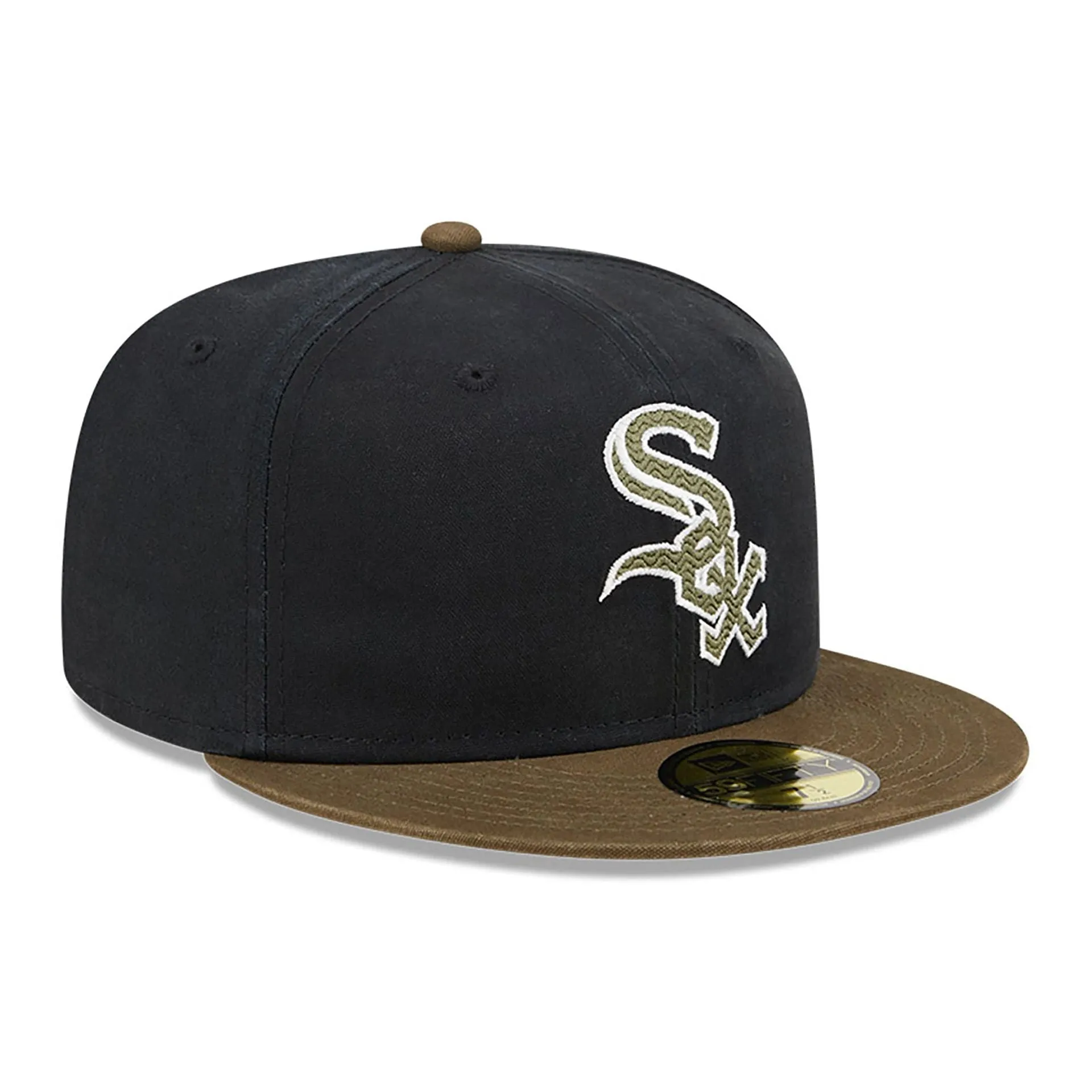 Chicago White Sox Quilted Logo Black 59FIFTY Fitted Cap