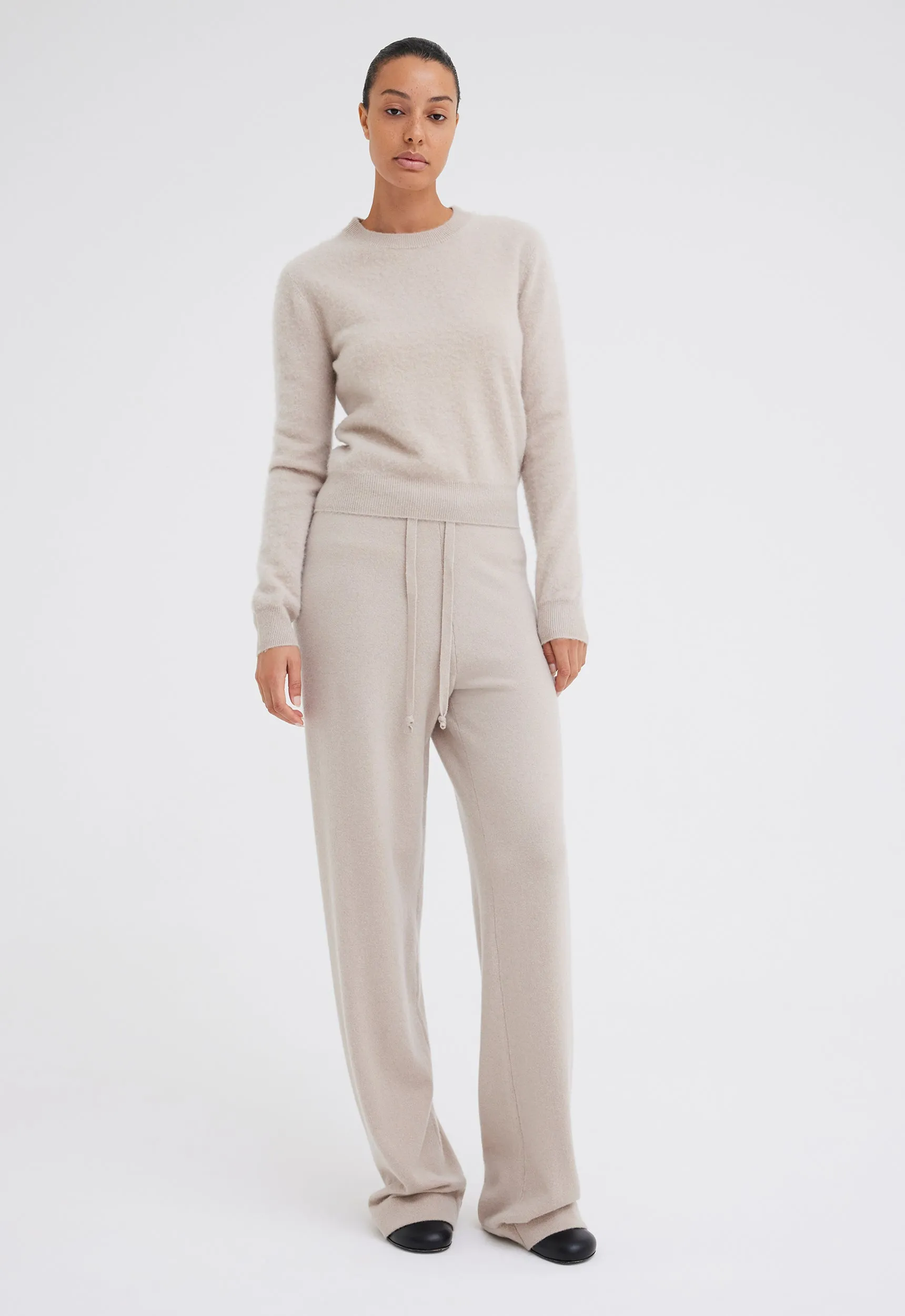 Cirrus Cashmere Sweater - Flaxen Beige