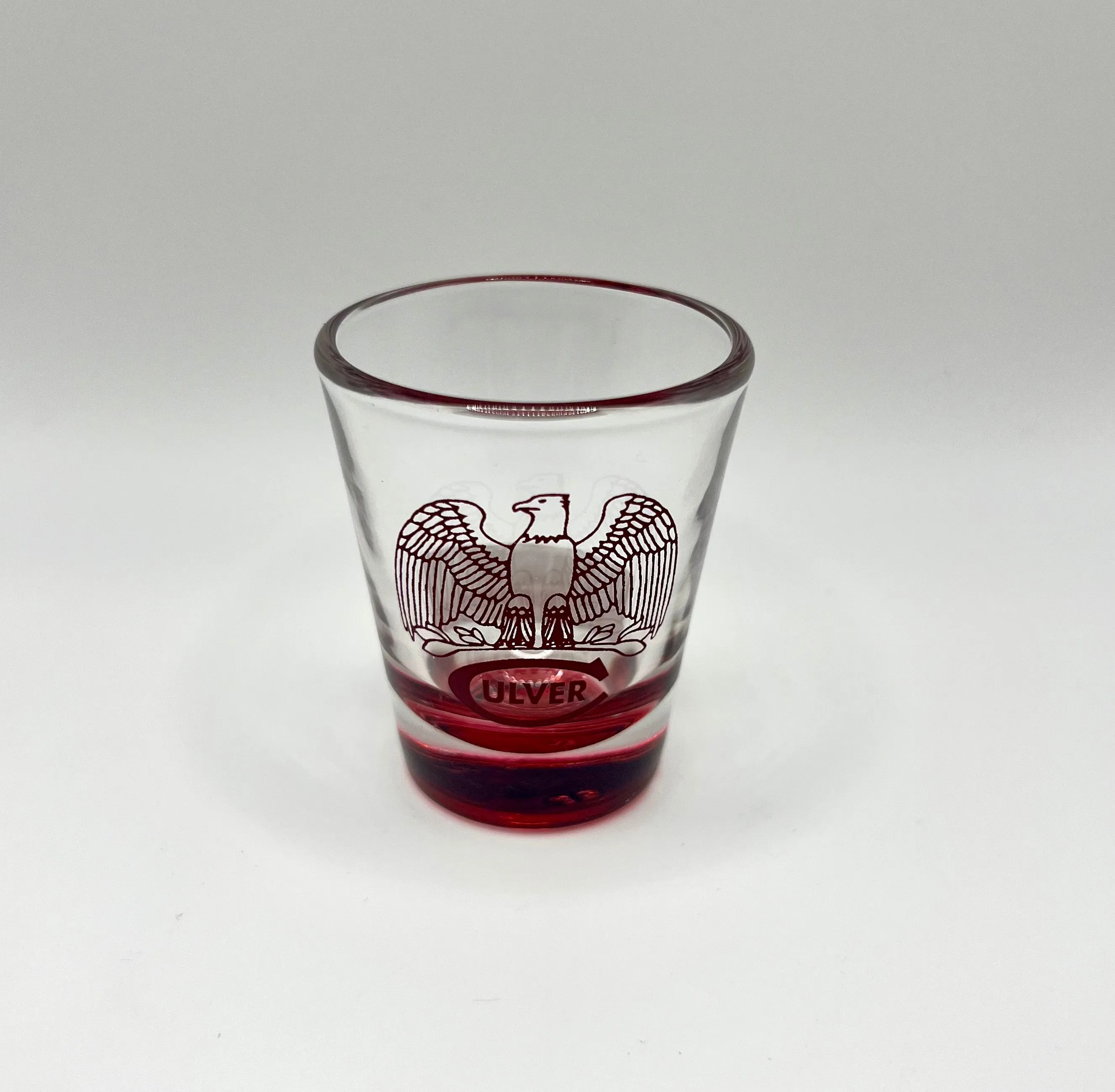 Colored Bottom Shot Glass - Maroon - 1.5oz