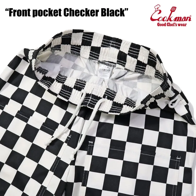 Cookman Chef Short Pants Front Pocket - Checker : Black