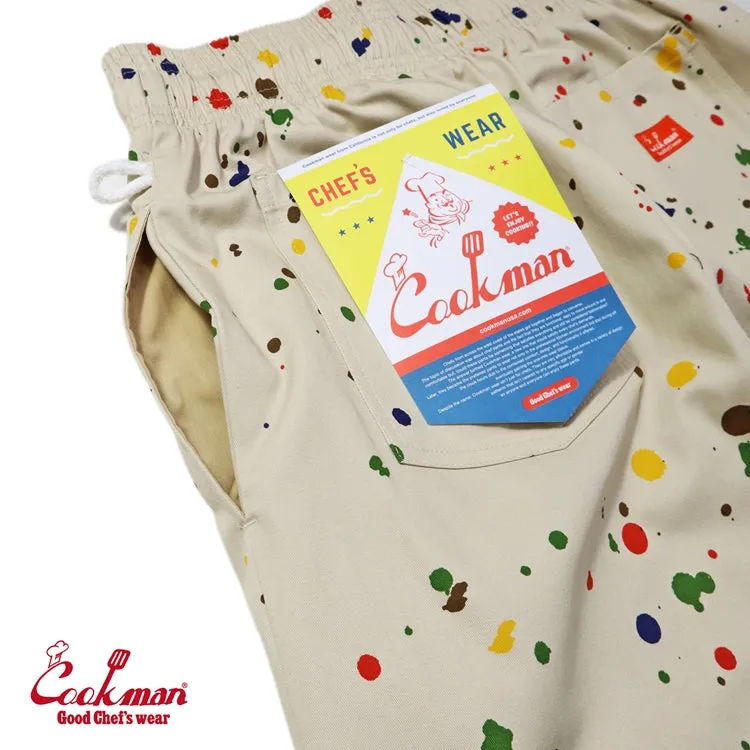 Cookman Chef Short Pants Front Pocket - Sauce Splash : Beige