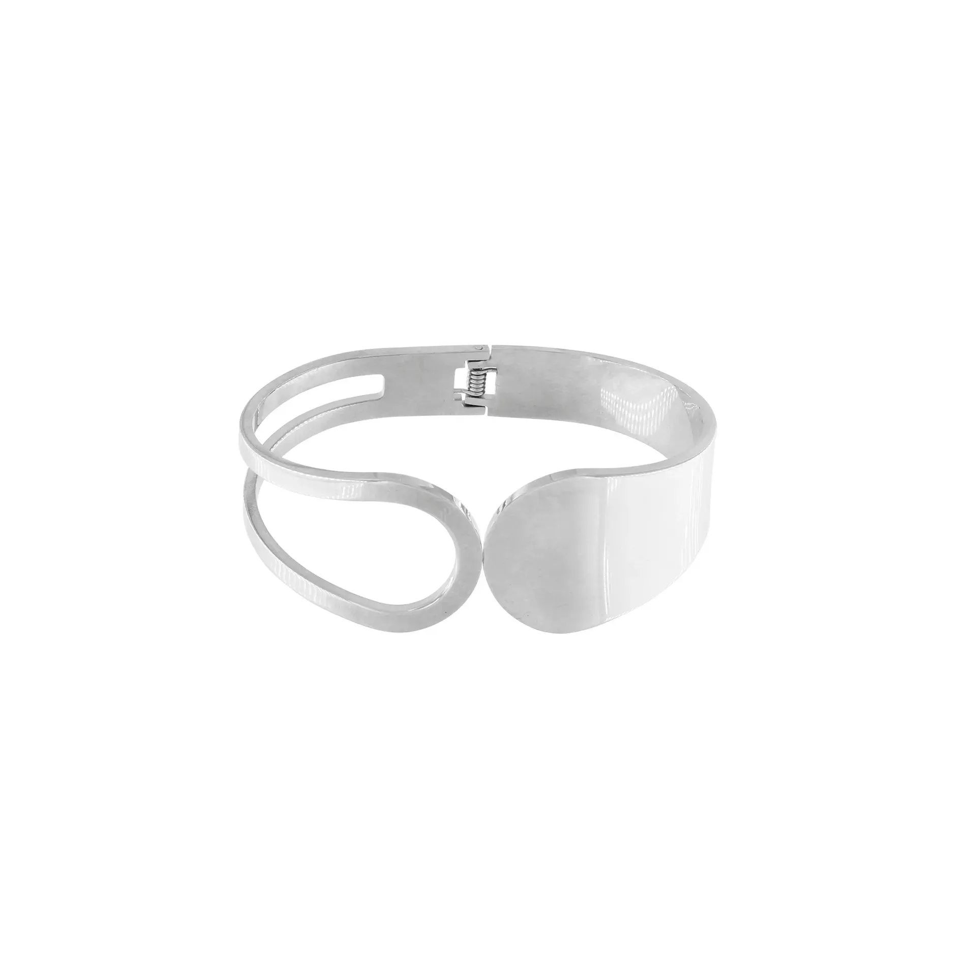 Courage Waterproof Simple Statement Bangle Silver Plating