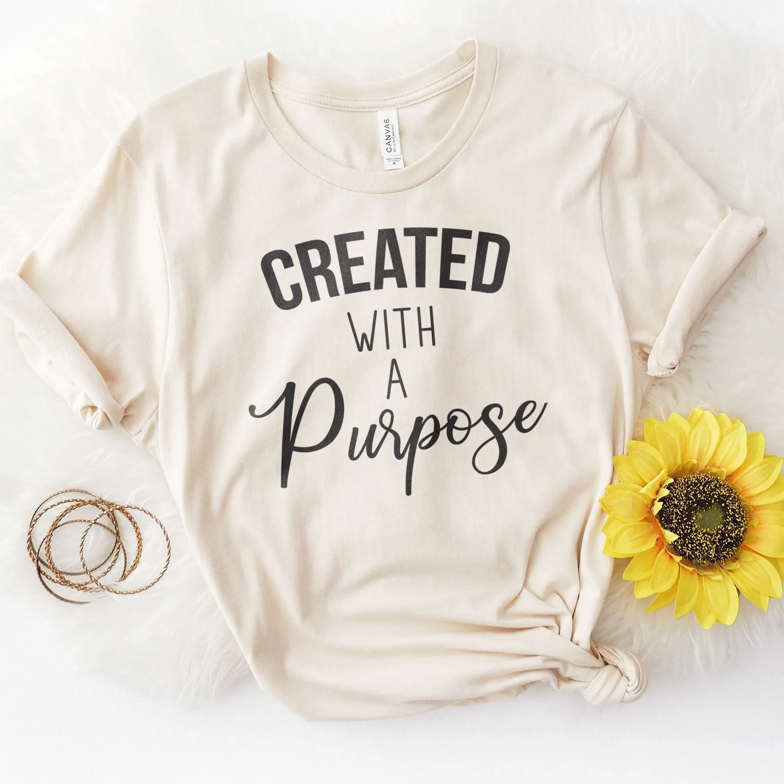 Created With A Purpose Bleach  Tee