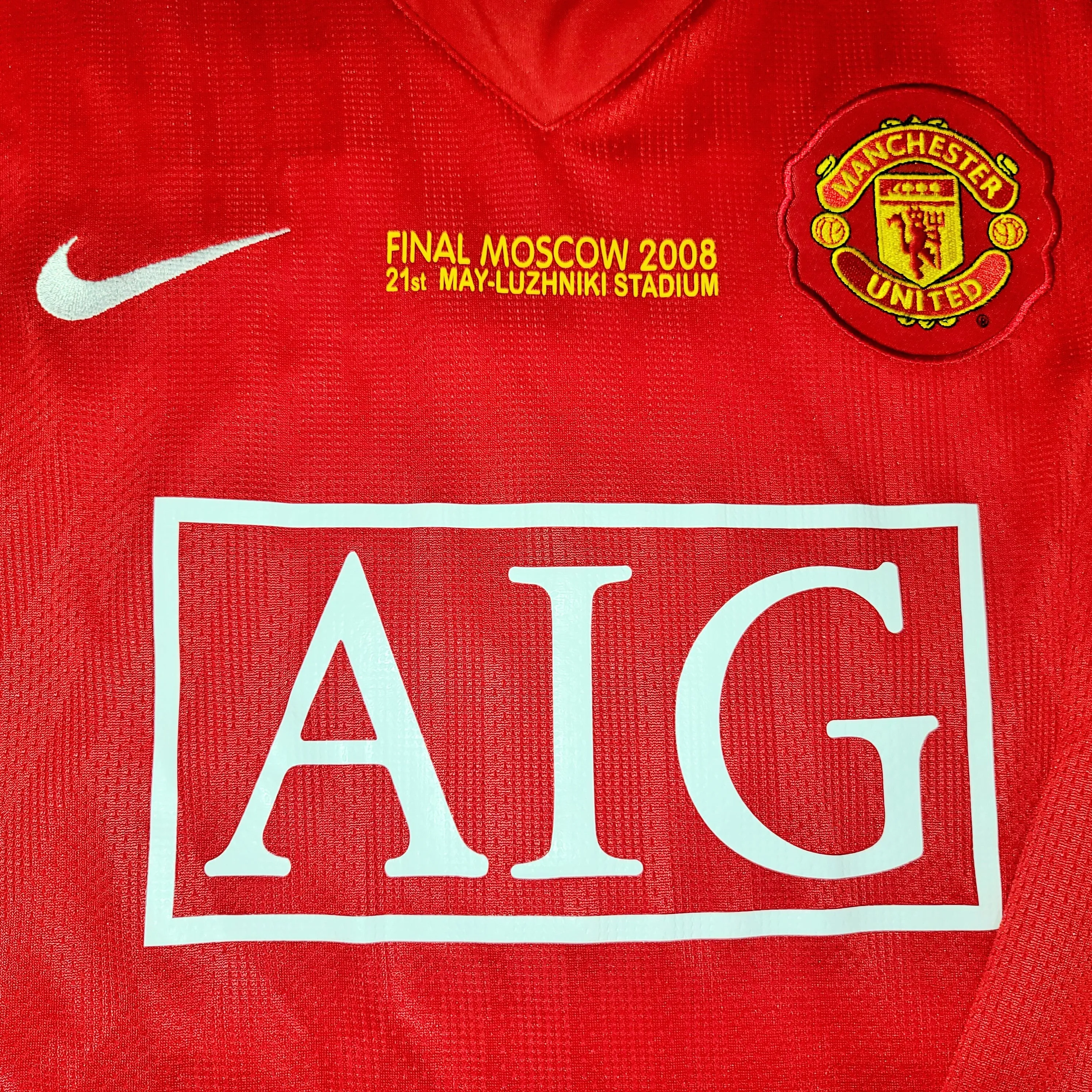 Cristiano Ronaldo Nike Manchester United 2007 2008 UEFA FINAL Home Long Sleeve Jersey Shirt M SKU# 237925-666