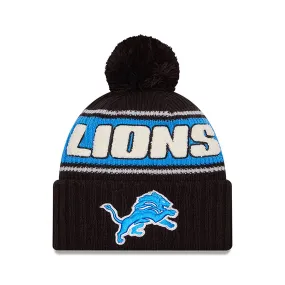 Detroit Lions NFL Sideline 2024 Black Sport Knit Beanie Hat