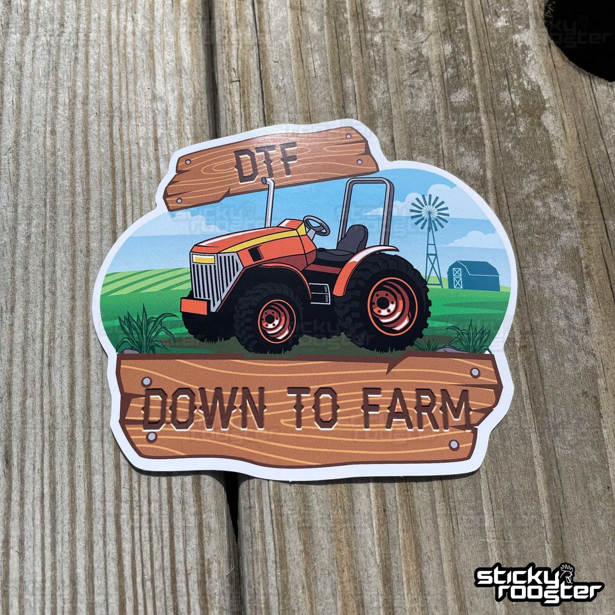 Down To Farm DTF sticker