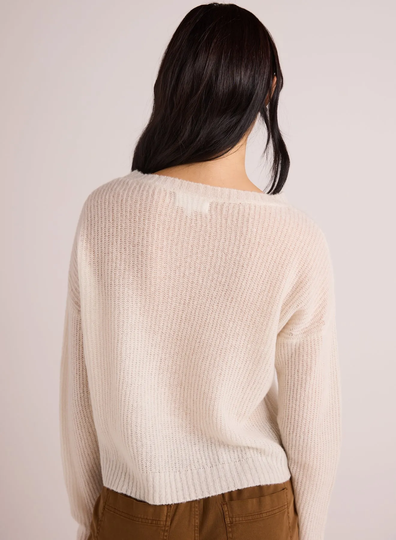 Drop Shoulder Sweater - Winter White