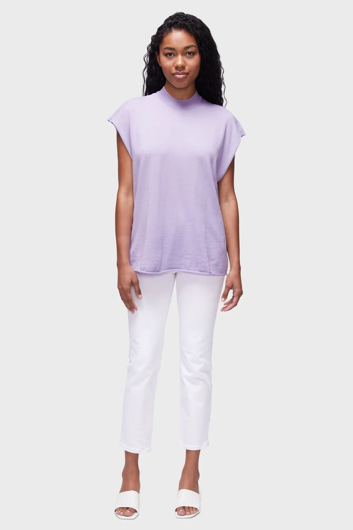 DSTLD Unisex Muscle Tee in Lilac