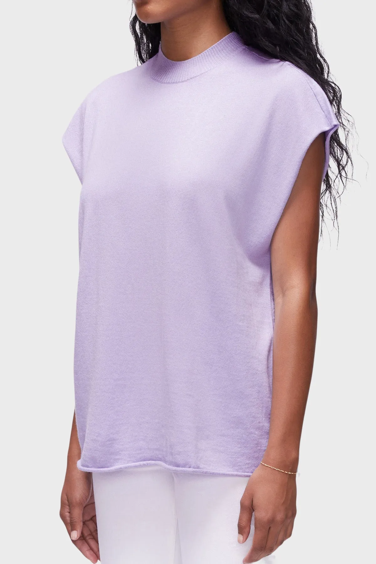 DSTLD Unisex Muscle Tee in Lilac