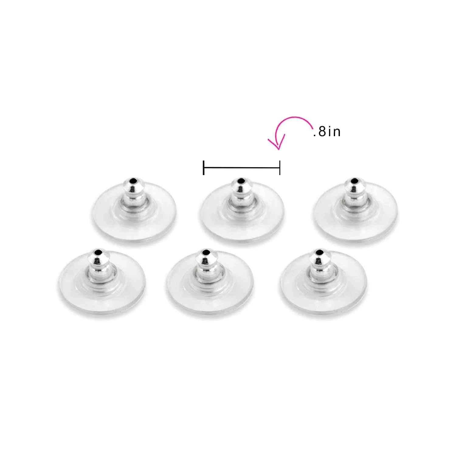 Earrings Stabilizer Safety Backs Earring Backing Post Set of 3