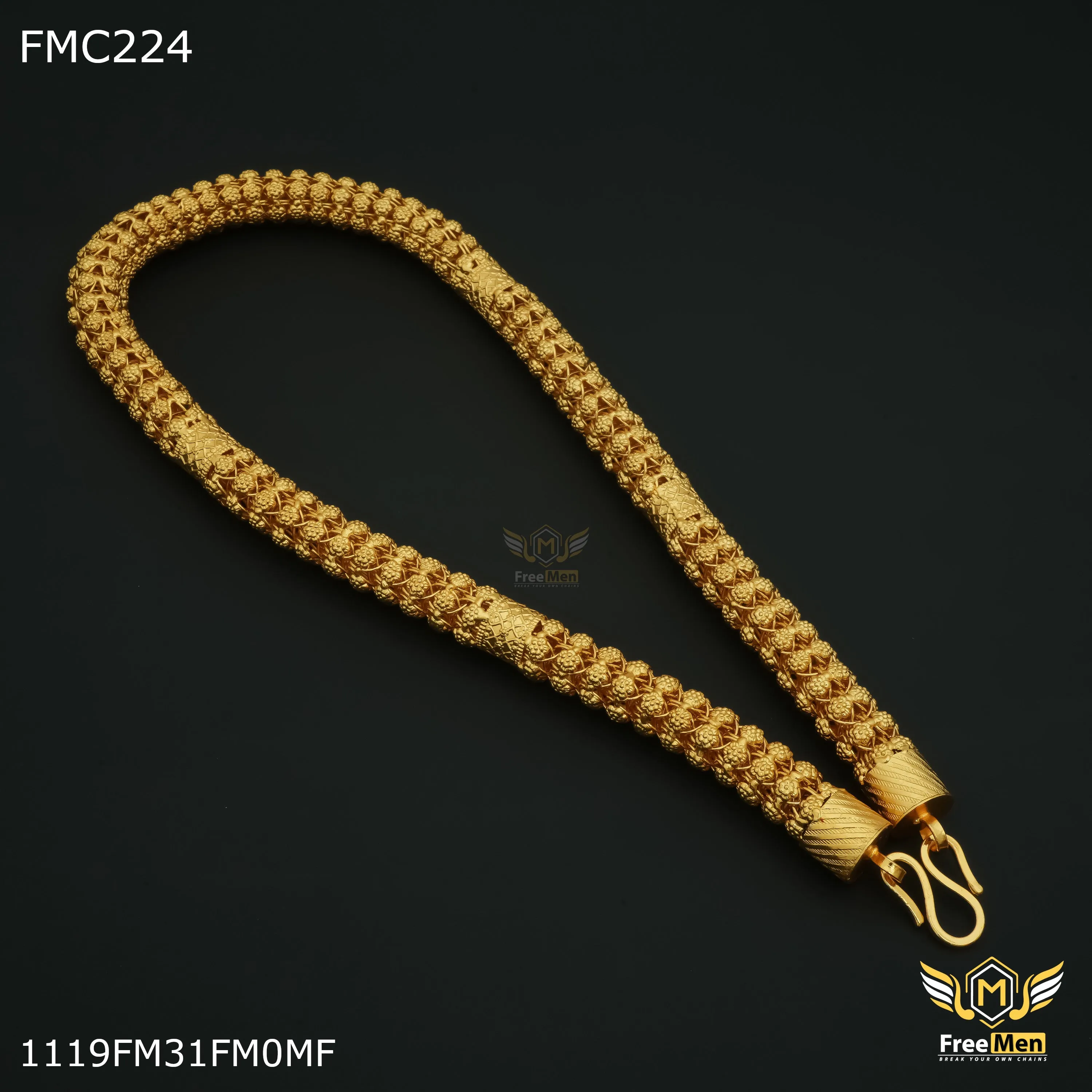 Freemen  flower havy Chain with ring desin for Man - FMGC224