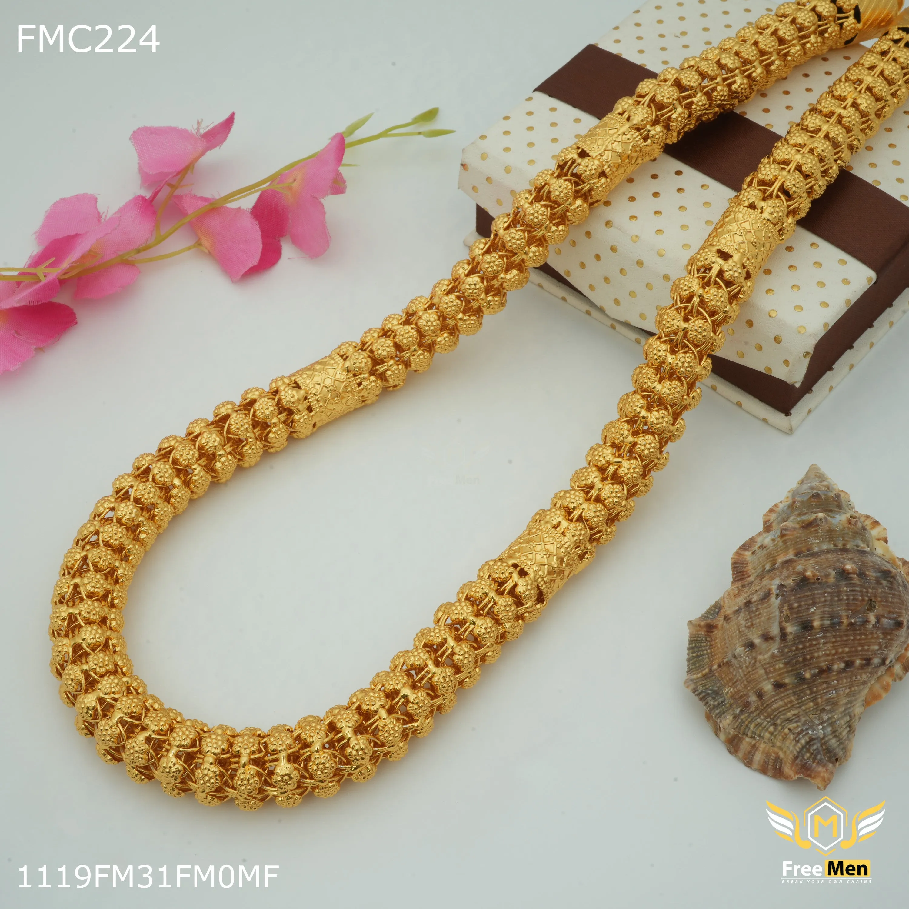 Freemen  flower havy Chain with ring desin for Man - FMGC224