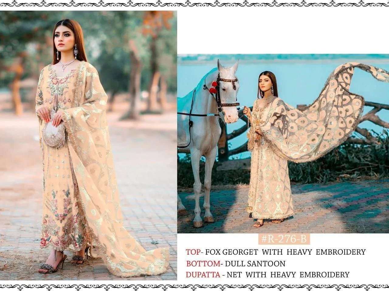 Georgette Heavy Embroidered Designer Pakistani Style Suit