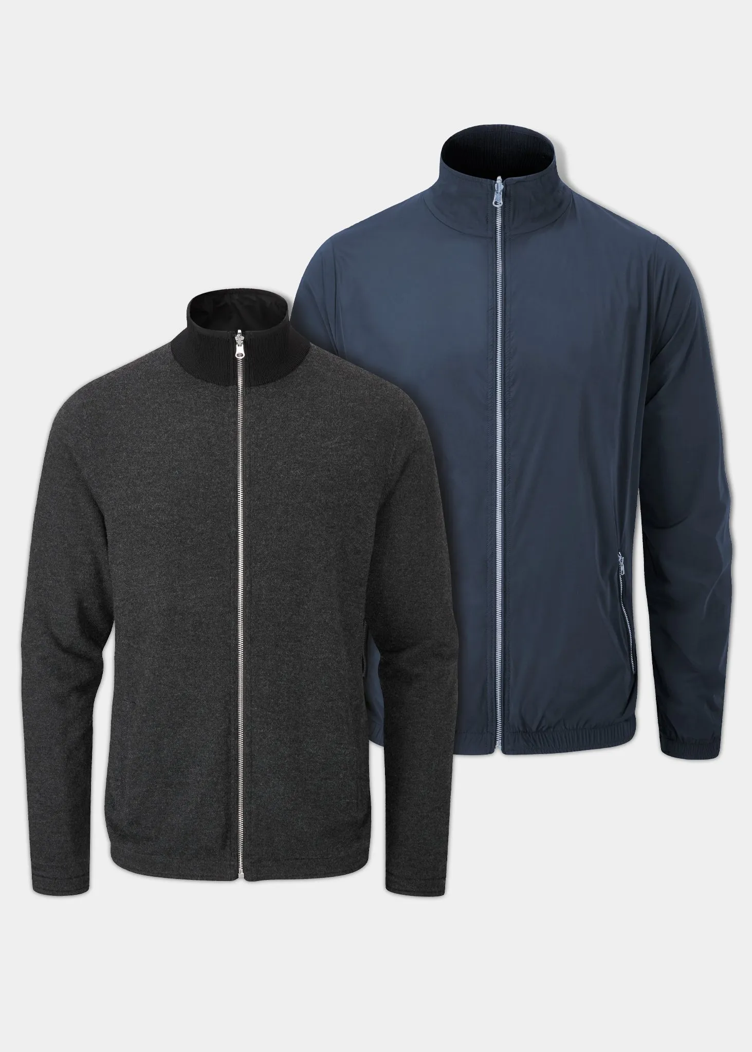 Gilston Reversable Zip Front Mock Neck