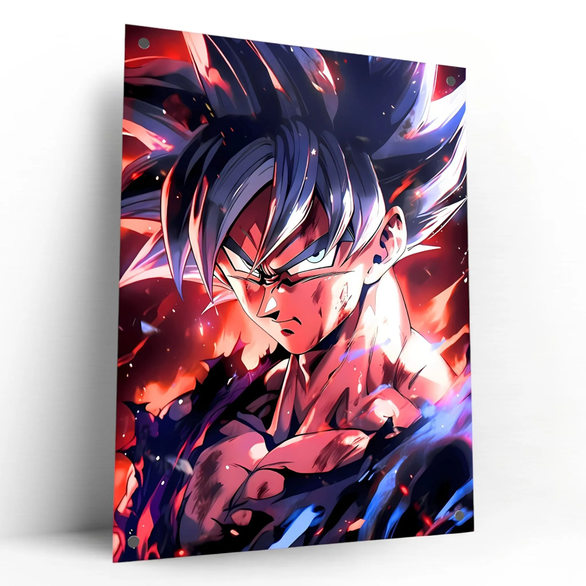 Goku (The Flames) Anime" Acrylic Wall Art