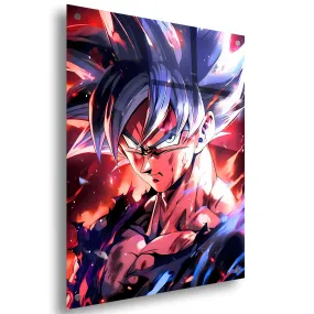 Goku (The Flames) Anime" Acrylic Wall Art