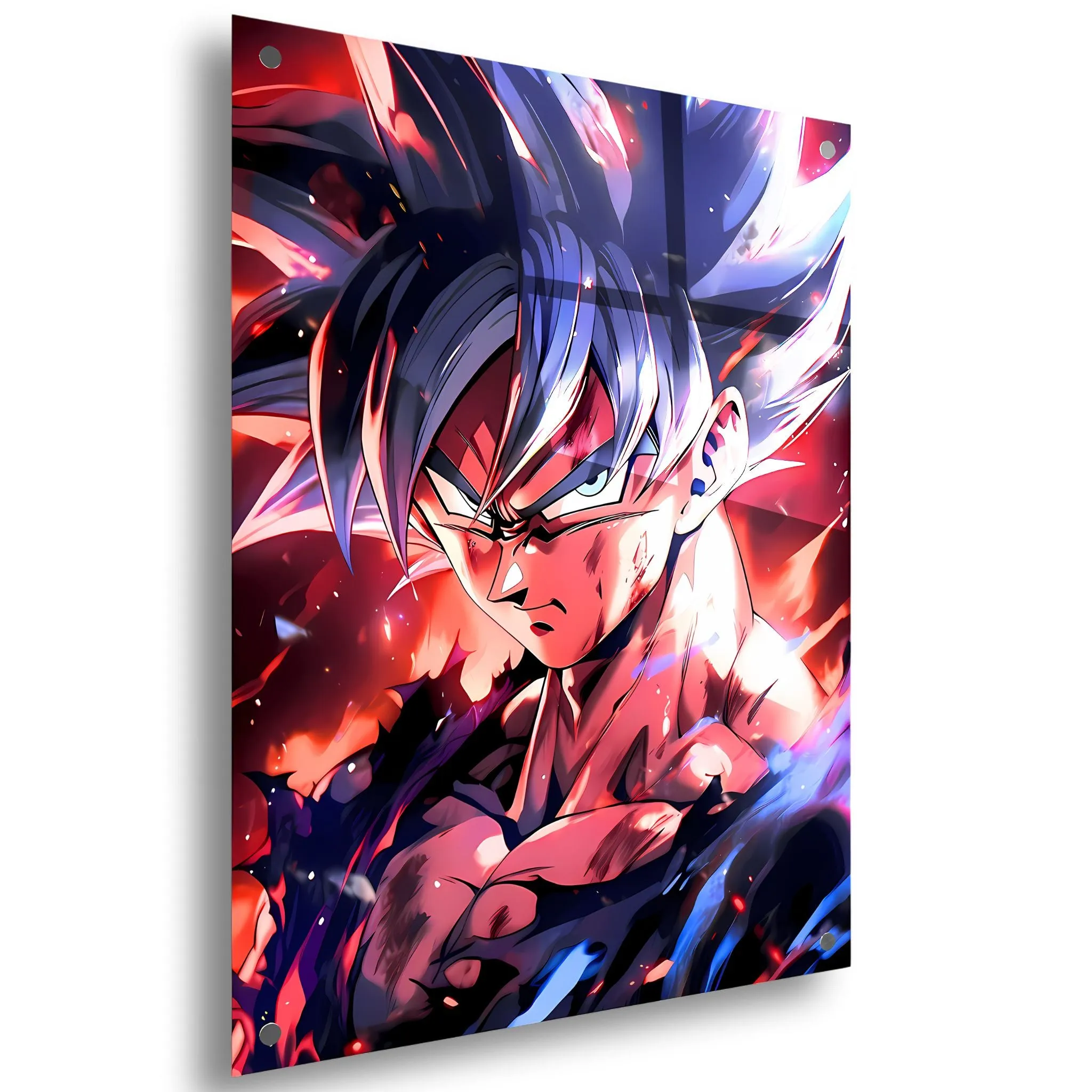 Goku (The Flames) Anime" Acrylic Wall Art