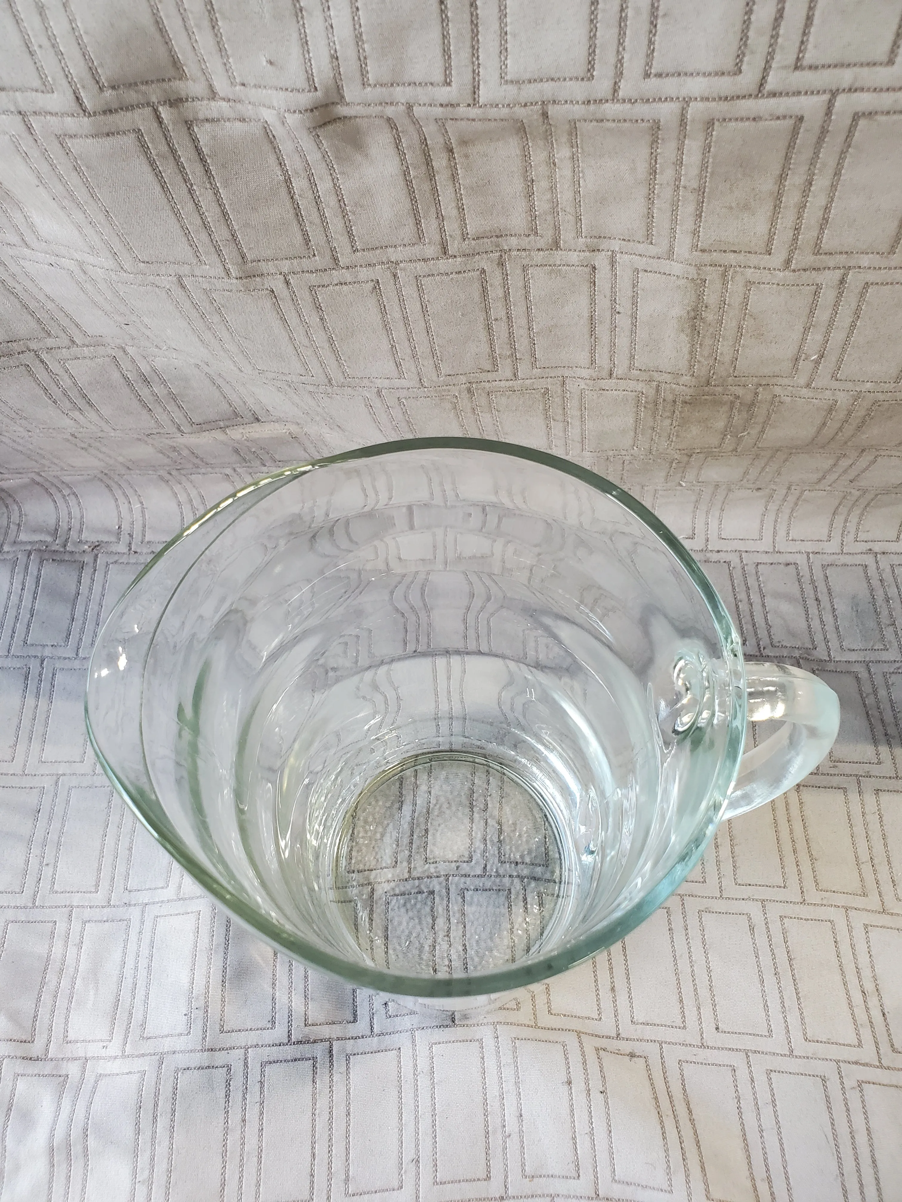 Heavy Clear Glass Water Pitcher