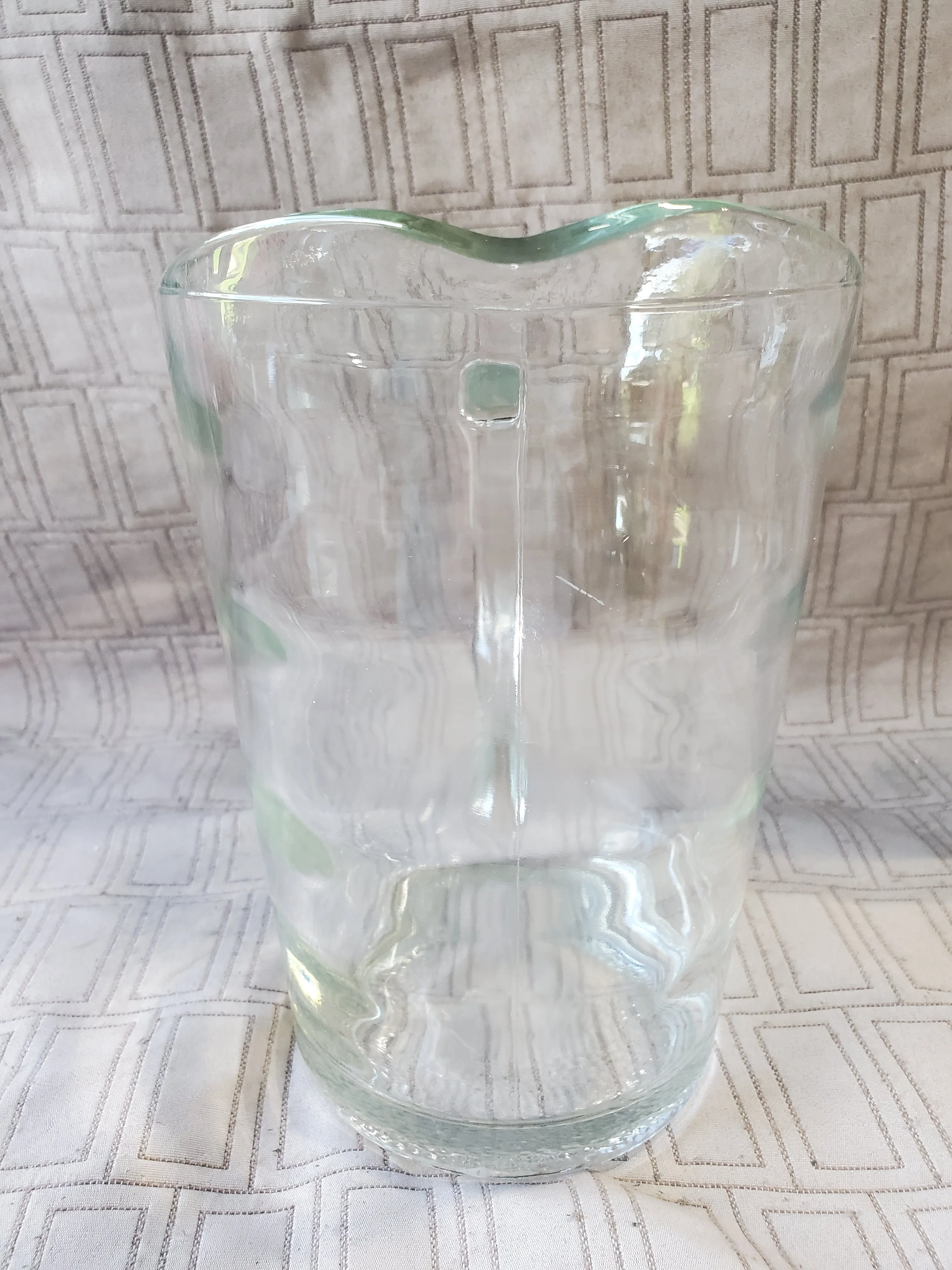 Heavy Clear Glass Water Pitcher