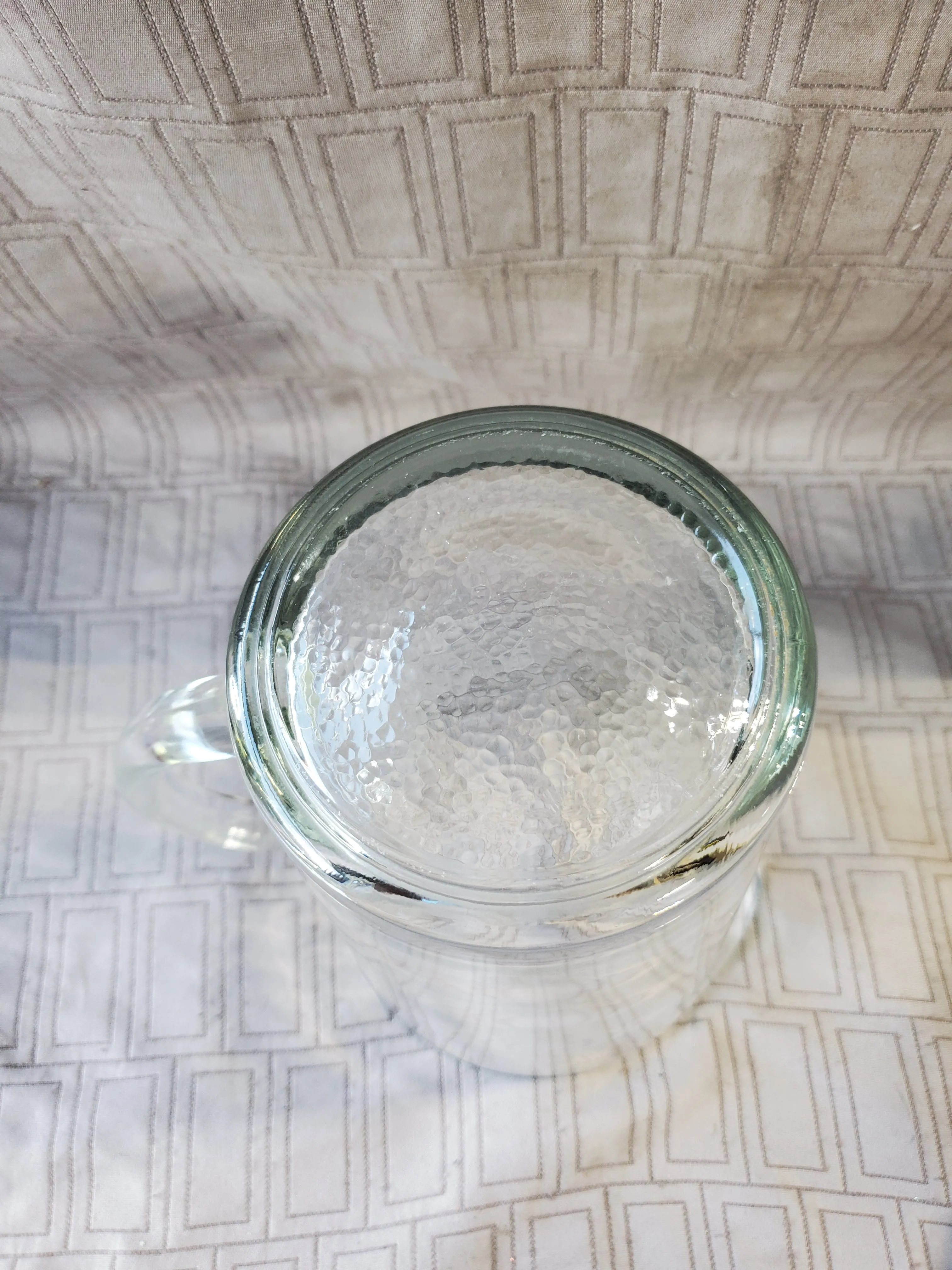 Heavy Clear Glass Water Pitcher